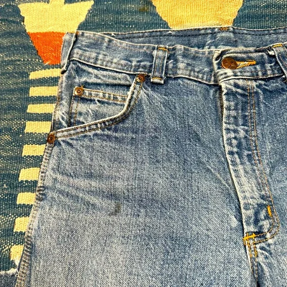 Vintage Hash wide leg jeans 70s Denim Retro Woodstock Hippie 27x31 High Waist - Picture 7 of 10